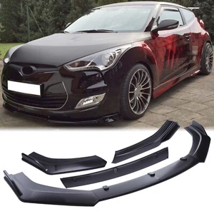 For HYUNDAI VELOSTER 2012-2021 Matte Front Bumper Lip Spoiler Splitter Body Kit - Picture 1 of 12
