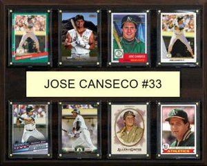 Jose Canseco 8 Card Plaque Topps Bowman 2025 2024 Oakland Athletics - Picture 1 of 3