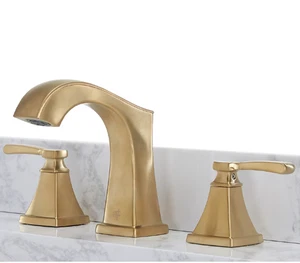 Allen + Roth Chesler Oro Cepillado Amplia 2 Mangos WaterSense Mid-arc Residen - Imagen 1 de 2