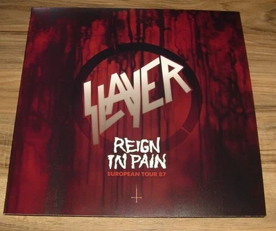 Slayer "Reign In Pain" Double Red and Black Marble Gatefold Record Metallica - Image 1 of 4