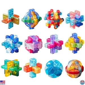 RoseFlower Juego de rompecabezas IQ Rompecabezas 12 Piezas - Desafío Lógico 3D para Todas las Edades - Imagen 1 de 6