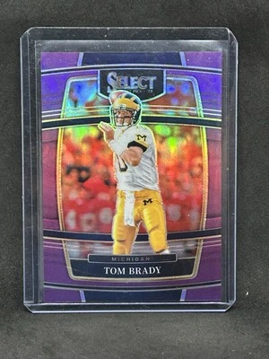 2022 SELECT DRAFT PICKS FOOTBALL TOM BRADY PURPLE PRIZM /75 PATRIOTS/BUCS B8 - Image 1 of 2