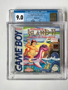 Adventure Island 2 Aliens in Paradise CGC 9.0 A+ SEALED H-Seam Nintendo Gameboy - Picture 1 of 8