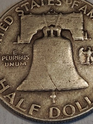 1952 S Franklin Half Dollar AG About Good 90% Silver 50c US Coin Collectible - Image 1 of 4