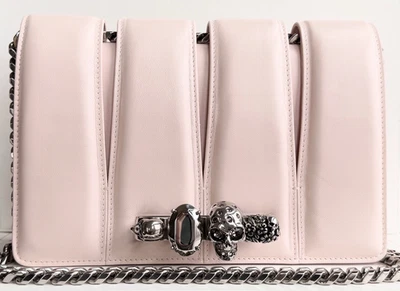 ALEXANDER McQUEEN SLASH CUT OUT SHOULDER BAG/CLUTCH PINK LEATHER NIB RET. $3290 - Image 1 of 4