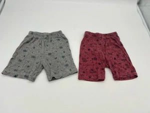 Cotton Boy Shorts 6-9 Months Gray And Red 2 Pack - Picture 1 of 4