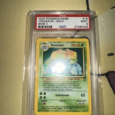 Базовый набор Pokemon Venusaur 2 голографическая редкая No18 PSA 9 как новая - Изображение 1 из 4
