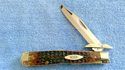 Case 1981 Unused 9-Dot 6111-1/2 Last Vintage Swing Guard Cheetah Knife - Image 1 of 4