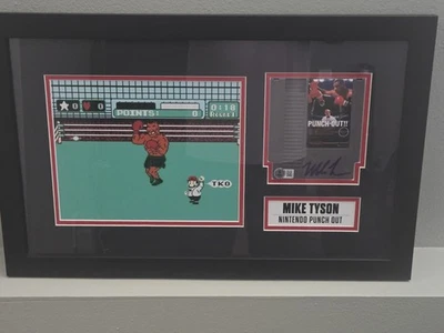 Mike Tyson Signed Nintendo NES Punch-Out!! Replica Game – Framed – Beckett Auth - Image 1 of 3