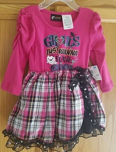 NWT Infant Girls Holiday Halloween Dress "Ghouls Just Wanna Have Fun" SZ 12 mos. - Picture 1 of 2