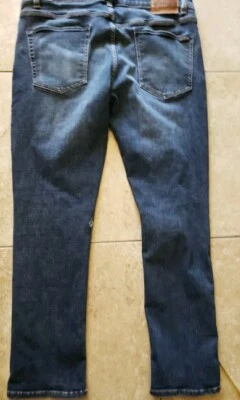 Mens Volcom Jeans Vorta Slim Straight 36 x 30 Y2K Distress Dark Popular Style - Image 1 of 4