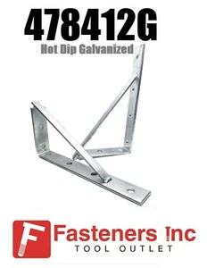 (478412G) P1773 Unistrut /B-Line Shelf Bracket /Brace 12-1/2" GALVANIZED Qty: 2 - Picture 1 of 7