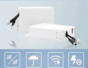Wasserdichter POE Splitter Power over Ethernet Adapter 12V 30W für 5,5x2,1mm & RJ45 - Bild 1 von 8