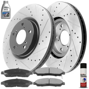262mm Rear Drilled Rotor and Ceramic Brake Pad for 07-17 Compass Patriot H09 TX - Foto 1 di 3