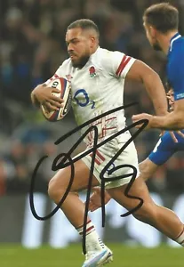 ENGLAND & BATH RUGBY UNION: OLLIE LAWRENCE SIGNED 6x4 ACTION PHOTO+COA - Picture 1 of 1