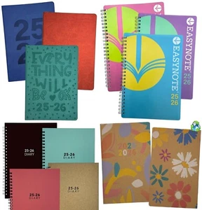 2025 - 2026 A5 Academic Diary Mid Year Week To View Student PP Spiral Wiro Cover - Picture 1 of 25