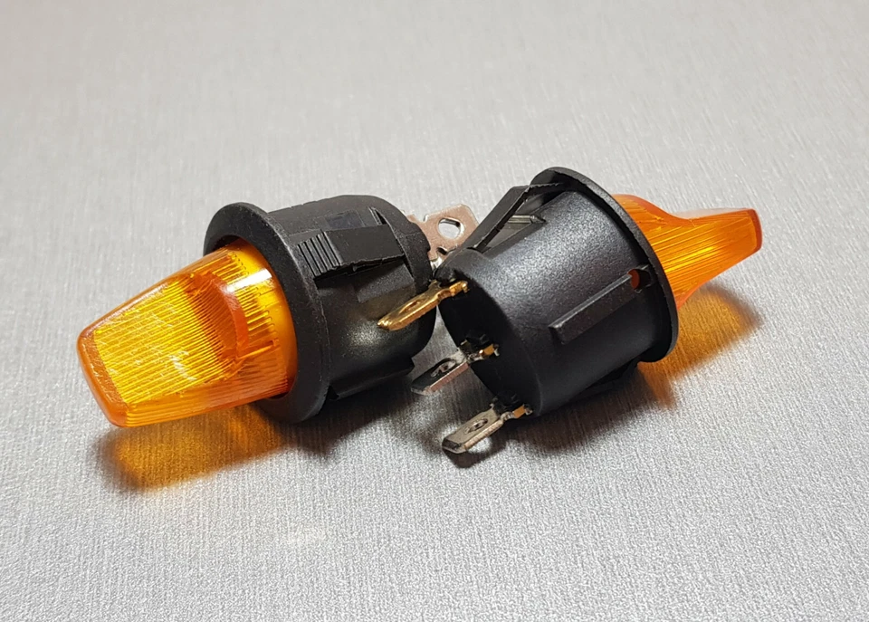KCD1-5 SPST Yellow Illuminated Toggle Switch 6A 250V 2PCS - image 1 of 1