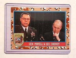Colin Powell/Dick Cheney 1991 Topps Desert Storm Sammelkarten #158 - Bild 1 von 2