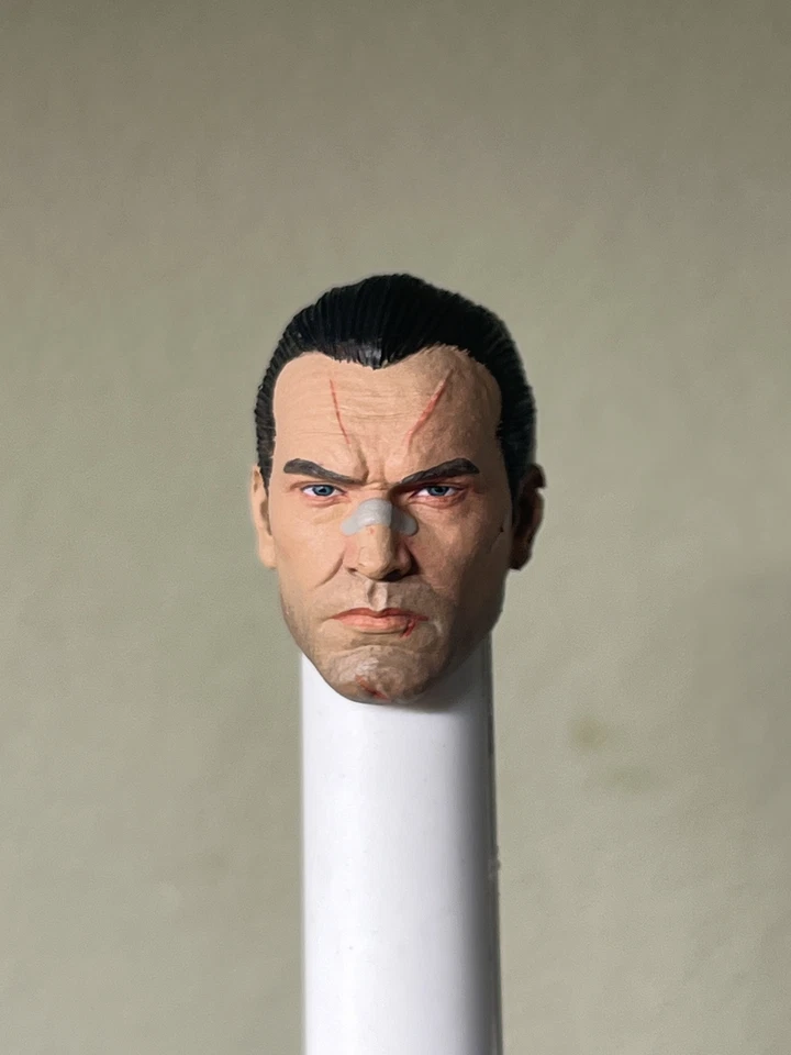 Boneco de ação Frank Comics pintado à mão cabeça de justiceiro ajuste esculpido 6"" ML em escala 1/12 - Imagem 1 de 4