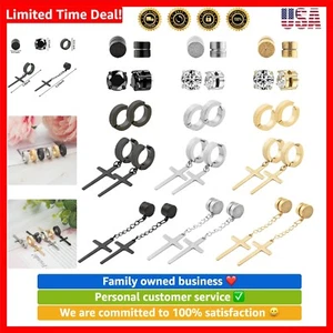 15 Pairs Magnetic Stud Earrings for Men Stainless Steel Magnetic Earrings Men... - Picture 1 of 8