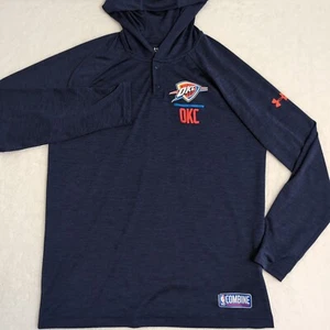 Sudadera con capucha Under Armour Oklahoma City Thunder Combine para hombre mediana azul delgada ligera - Imagen 1 de 9