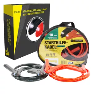 STARTHILFEKABEL ÜBERBRÜCKUNGSKABEL STARTERKABEL 12/24V 3m LED-LICHT - Bild 1 von 2