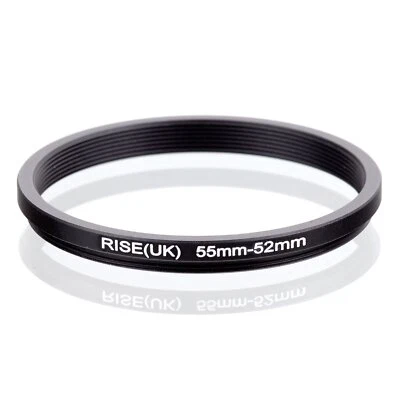 RISE(UK) 55mm-52mm 55-52 mm 55 to 52 Step down Ring Filter Adapter black - Image 1 of 3