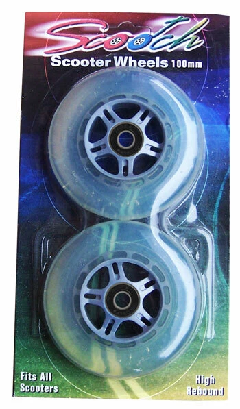 KICK PUSH 2 100mm CLEAR Replacement WHEELS for RAZOR SCOOTER