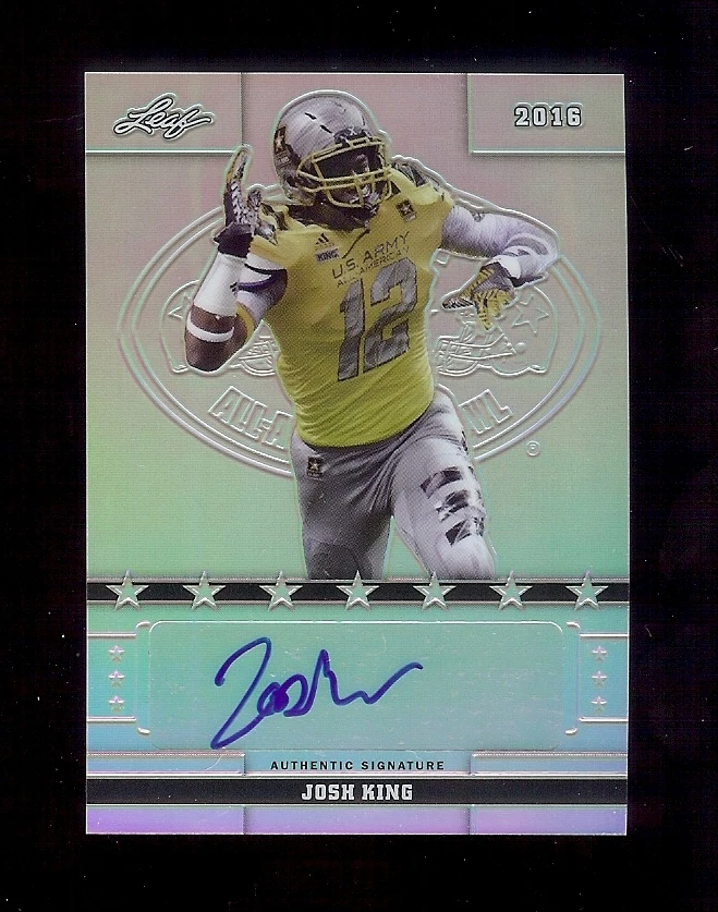 JOSH KING - Michigan State Spartans - 2016 Leaf Army *METAL* Cert AUTOGRAPH RC - Image 1 of 1