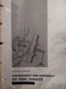 CAT Service Manual Disassembly and Assembly D5 Tool Charts Form REG00902 - Picture 1 of 4