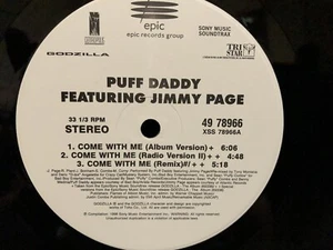 Puff Daddy Feat: Jimmy Page 12” Come With Me - VG++ Promo - Picture 1 of 5