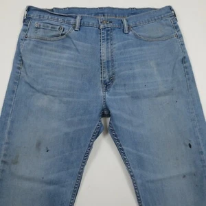 Levis 505 38x31 Mens Regular Straight Jeans Paint Stained Work Use Denim 00108 - Picture 1 of 12