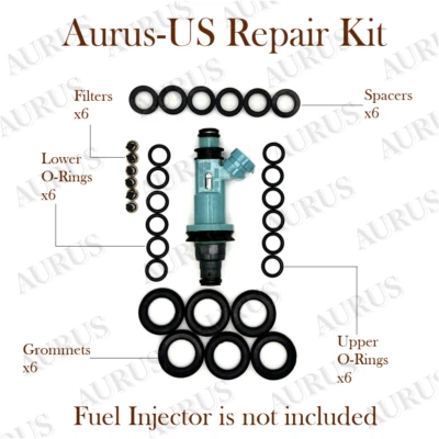 x6 KITS DE REPARACIÓN DE INYECTORES DE COMBUSTIBLE PARA 98-05 Toyota Supra Lexus SC300 IS300 GS300 3.0 Foto 1 de 4
