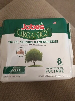 Jobe's Organic Trees,Shrubs And Evergreen Tree Spikes 8 Pc, expires 05/27/26 - Image 1 of 3