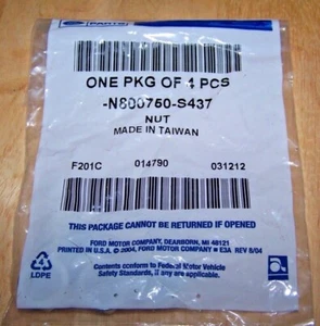GENUINE FORD OEM Package of 4 HEX NUTS - N800750-S437 - New! - Picture 1 of 6