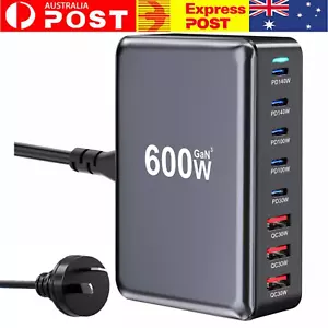 600W GaN Fast Charging Station – USB-C PD Desktop Charger for iPhone & Laptops - Picture 1 of 8