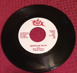 Latin Funk "El Tiburon" -"Respeta Mi Dolor" Paco Rodriguez Y Alma Tejana EX Rare - Picture 1 of 5