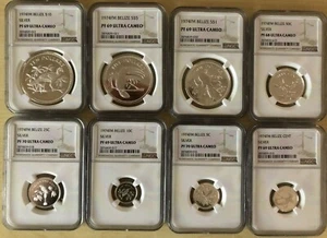 Belize 1974 Silver Year Set NGC Proof - Picture 1 of 3