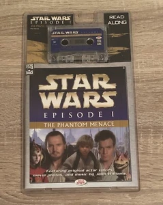 SHIPS SAME DAY Star Wars Episode 1 Phantom Menace Read Along Cassette Book 1999 - Imagen 1 de 4