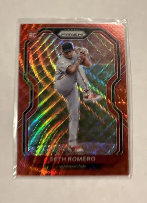 2021 Panini Prizm Tier III Red Wave Prizm 26/99 Seth Romero #227 Rookie RC - Image 1 of 4