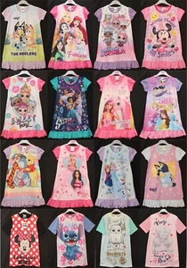 Girls Character Nighties / Short-Sleeved Nightdresses Sizes 2-12 Years - Picture 1 of 201