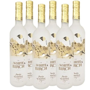 White Birch GOLD Wodka, 40% vol. 6 x 0,7 l, Premium Wodka in besonderer Flasche