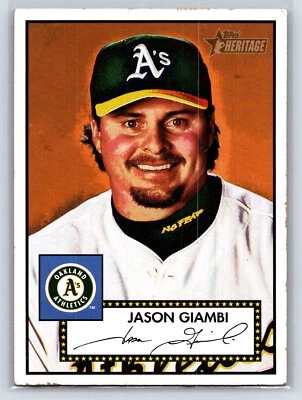 2001 Topps Heritage #77 Jason Giambi Black Back Oakland Athletics - Image 1 of 2