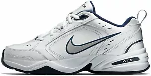 Nike Air Monarch IV (4E) Blanco/Plata metálico/Azul marino Talla 11.5 Hombre Zapato Cuero - Imagen 1 de 12