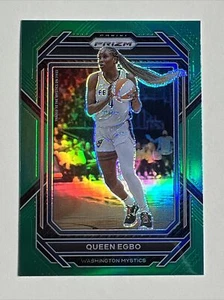2023 Panini Prizm WNBA Green Prizm Parallel #78 Queen Egbo Washington Mystics - Picture 1 of 2