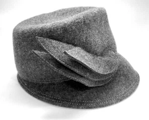 ERIC JAVITS Charcoal-Gray Australian Wool Felt Water-Repellent Bucket Hat - Picture 1 of 7