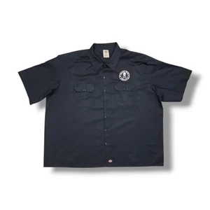DEATH WISH COFFEE X Dickies Button Up Short Sleeve Black Shirt Men's 4XL - Picture 1 of 15