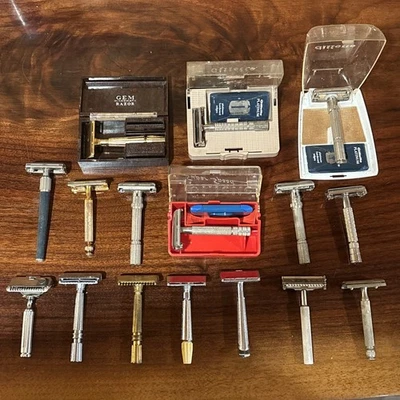 Lot of 16 VINTAGE SAFETY RAZOR GILLETTE GEM Micromatic - Image 1 of 4