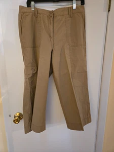 Van Heusen Damen Cargo Caprihose Größe 12, Bündchen, beige UVP $ 50 - Bild 1 von 6