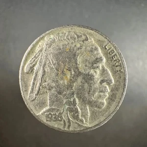1936 Buffalo Nickel Well-Worn Detail - Picture 1 of 4